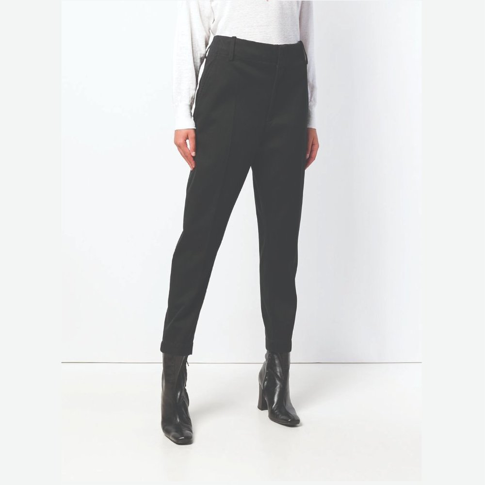 Black Cropped Tailored Pants